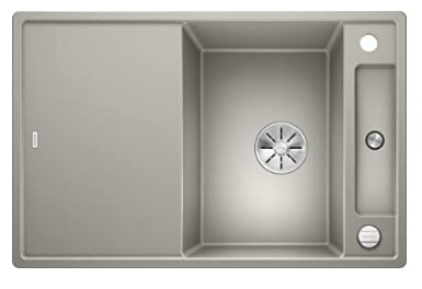 Blanco - Axia III 45 S S Silgranit Puradur Incluye Tabla de cortar de vidrio Reversible color gris