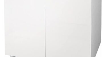 Berlenus - Base Cocina gabinete con 2 Puertas, 80 x 52 x 83 , de Color Blanco Brillante