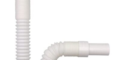 Variosan - Tubo de desagüe flexible 1 1y4 pulgadas x 32 mm, sifón para lavabo, extensible de 320-880 mm