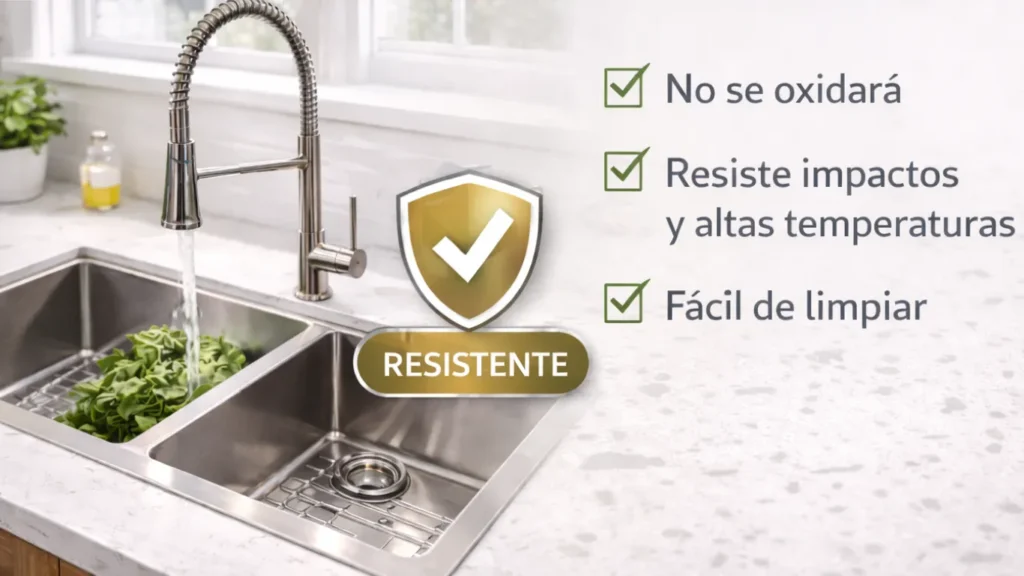 Material resistente - acero inoxidable