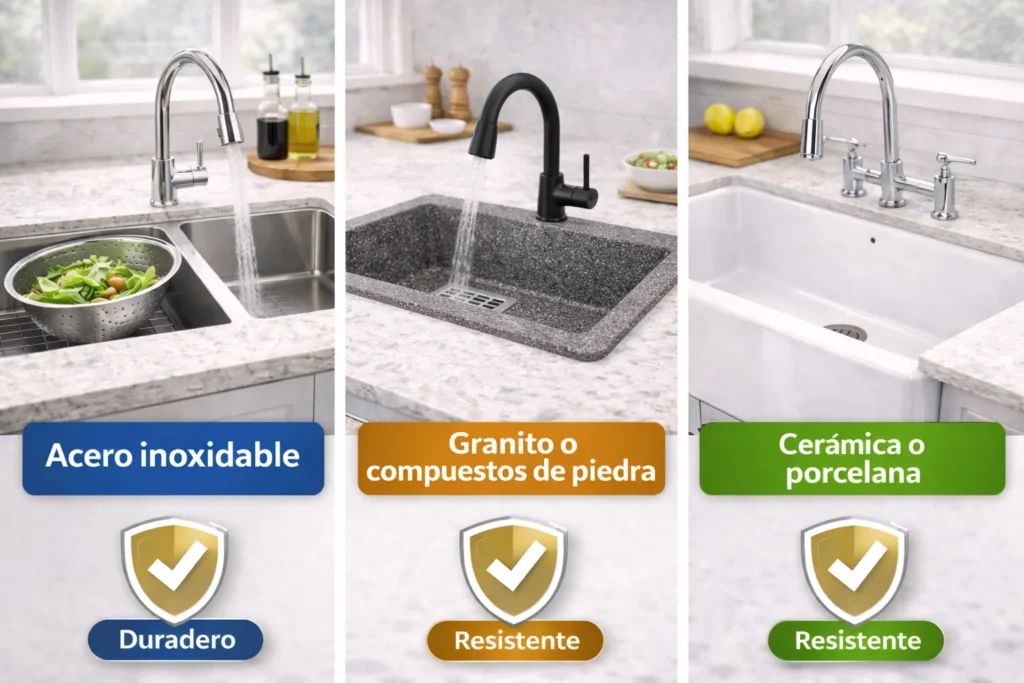 Diferencias entre materiales de piletas de cocina y que elegir