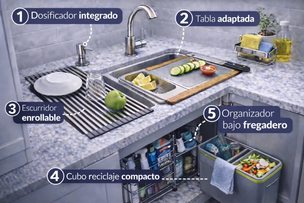 Imprescindibles para pilas de cocinas hoy